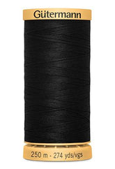 Natural Cotton 50wt 250m 5ct BLACK